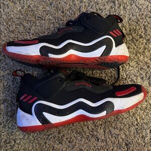 Adidas D.O.N Issue 3 Red/Black Mens Basketball Sneaker Shoes LVL029002 Size 7.5